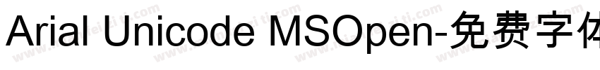 Arial Unicode MSOpen字体转换